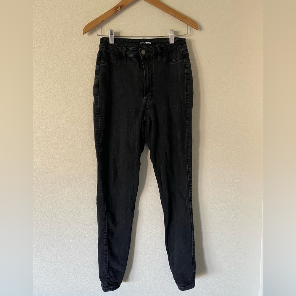 Black high waisted skinny jeans size 11